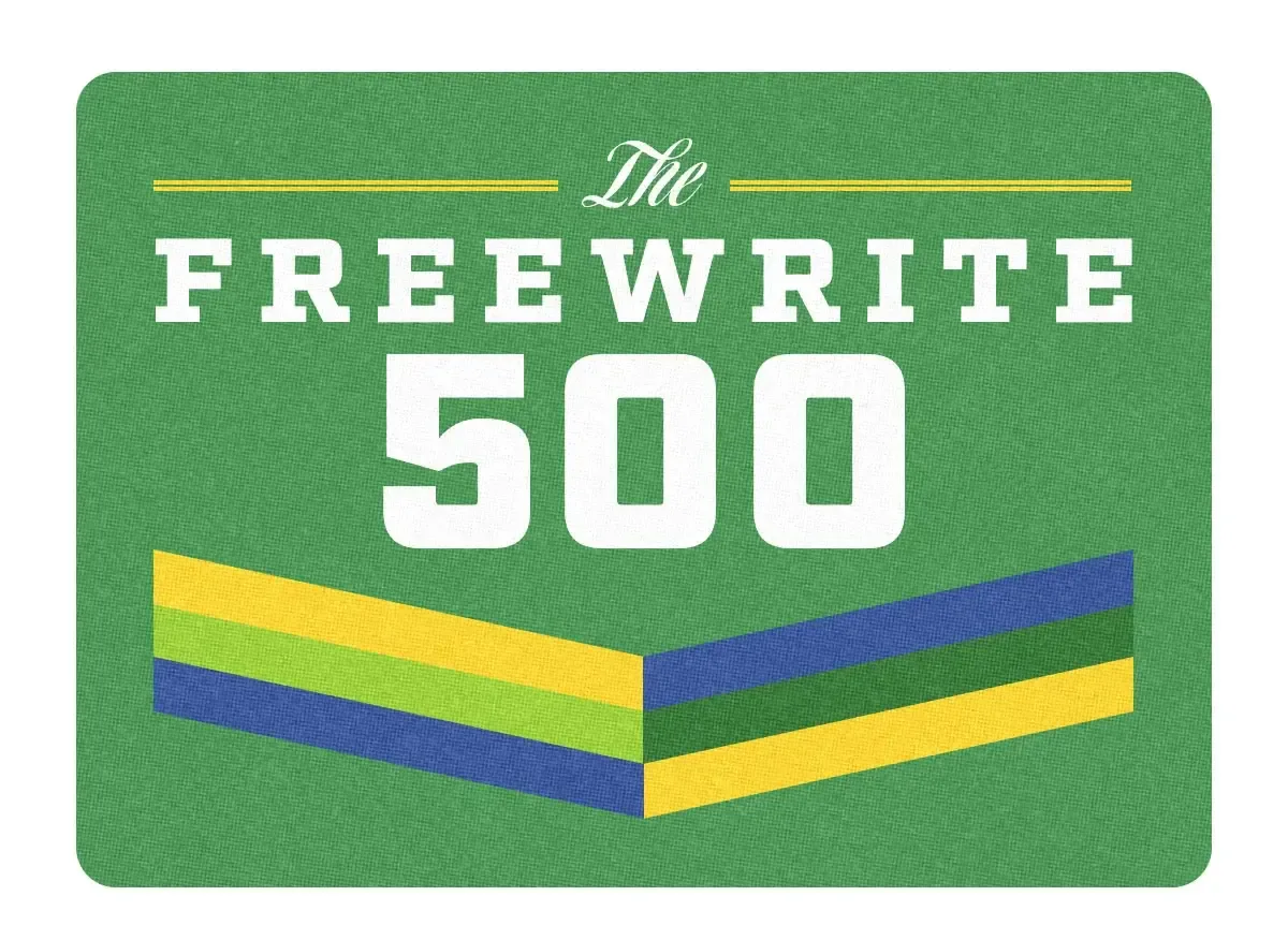 Logo von  The Freewrite 500, einem Schreibwettbewerb von Freewrite und Flash fiction institute